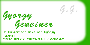 gyorgy gemeiner business card